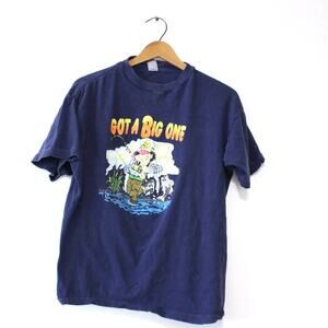 Vintage Got A Big One Fishing T Shirt XL